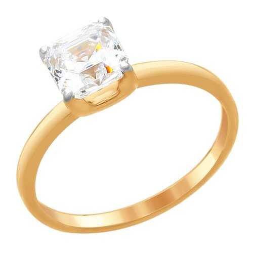 Кольцо женское SOKOLOV из серебра со Swarovski Zirconia 89010100 р.18.5 в 585 GOLD