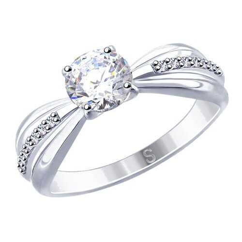 Кольцо женское SOKOLOV из серебра со Swarovski Zirconia 89010109 р.18 в 585 GOLD