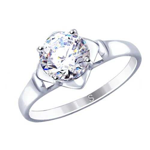 Кольцо женское SOKOLOV из серебра со Swarovski Zirconia 89010112 р.16.5 в 585 GOLD