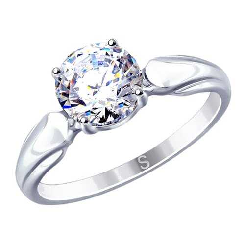 Кольцо женское SOKOLOV из серебра со Swarovski Zirconia 89010113 р.19 в 585 GOLD