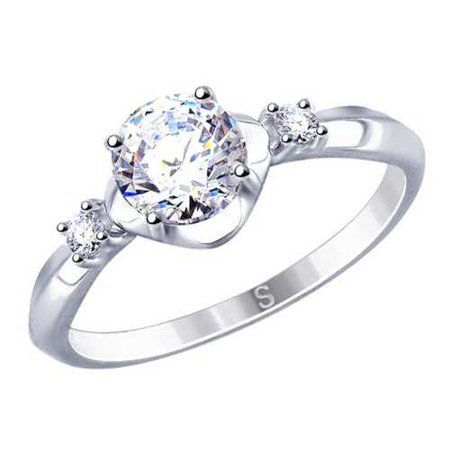 Кольцо женское SOKOLOV из серебра со Swarovski Zirconia 89010116 р.16.5 в 585 GOLD