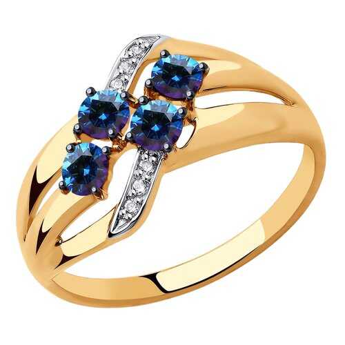 Кольцо женское SOKOLOV из золота с Swarovski Zirconia 81010450 р.18.5 в 585 GOLD