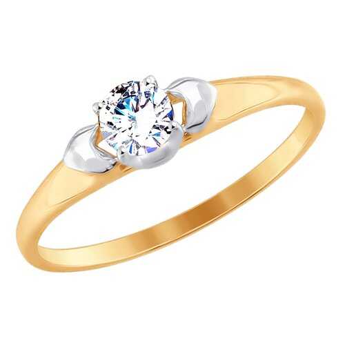 Кольцо женское SOKOLOV из золота со Swarovski Zirconia 81010385 р.18 в 585 GOLD