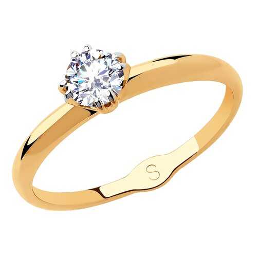 Кольцо женское SOKOLOV из золота со Swarovski Zirconia 81010435 р.16 в 585 GOLD
