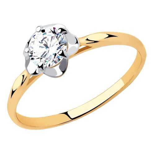 Кольцо женское SOKOLOV из золота со Swarovski Zirconia 81010453 р.16 в 585 GOLD
