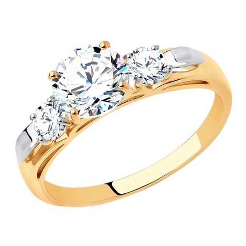 Помолвочное кольцо женское SOKOLOV из золота со Swarovski Zirconia 81010194 р.17 в 585 GOLD