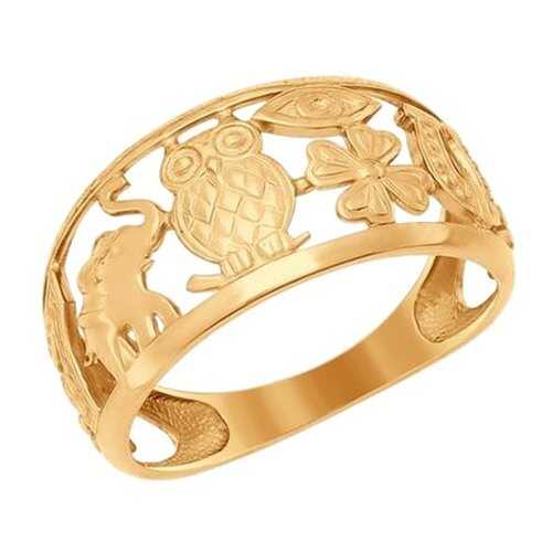 Золотое кольцо-оберег SOKOLOV 017098 р.19.5 в 585 GOLD