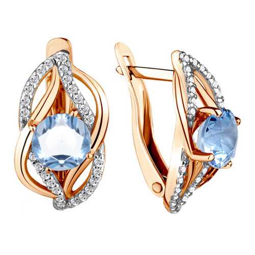 Серьги Aquamarine 4405205А.6 в 585 GOLD