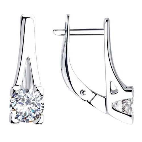 Серьги SOKOLOV из серебра со Swarovski Zirconia 89020117 в 585 GOLD