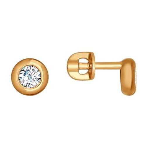 Серьги-пусеты SOKOLOV из золота с фианитами 027240 в 585 GOLD
