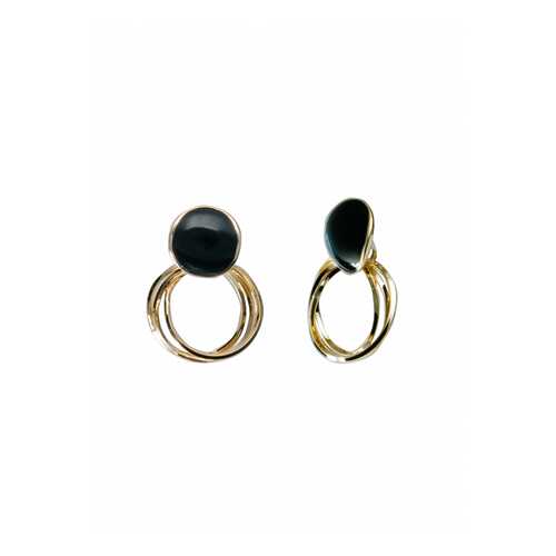 Серьги Corona style B006EEH03191-BLACK в 585 GOLD