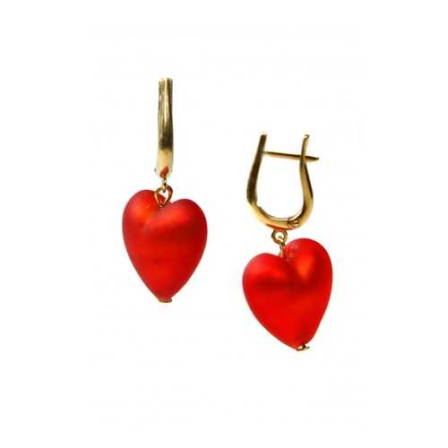 Серьги Cuori красные в 585 GOLD