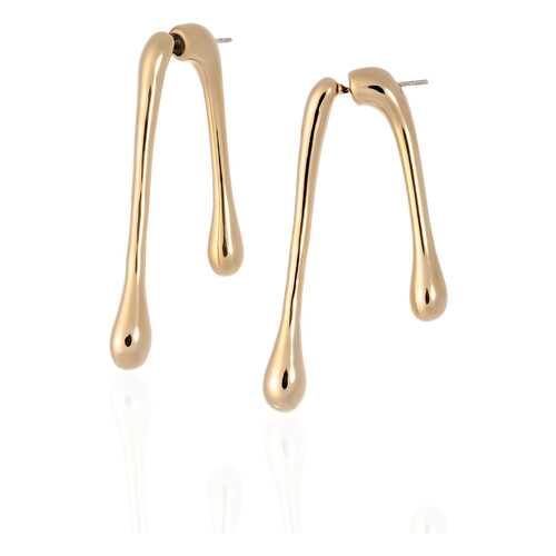 Серьги Lattrice 221155446 золотистые в 585 GOLD