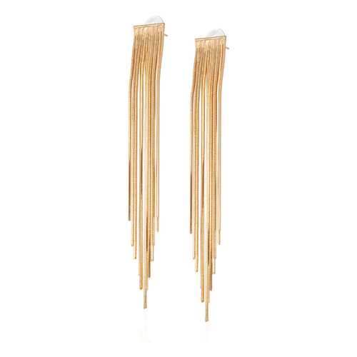 Серьги Lattrice 221155467 золотистые в 585 GOLD