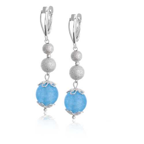 Серьги Lattrice 53577604 голубые в 585 GOLD