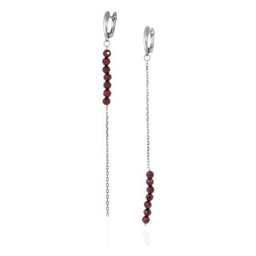 Серьги Lattrice 54666152 бордовые в 585 GOLD