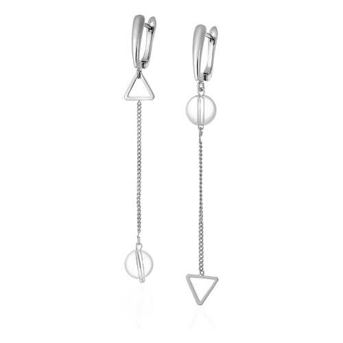 Серьги Lattrice, вставка горный хрусталь, артикул 54666115 в 585 GOLD