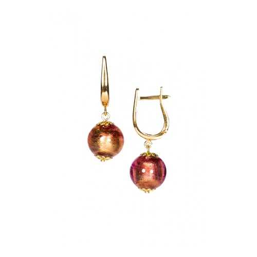 Серьги Perla Grande Oro 903060376004 фуксия в 585 GOLD