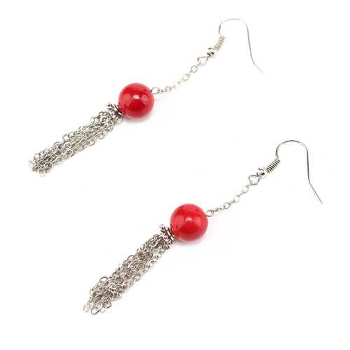 Серьги женские Cotton Club DM Н/К КОРАЛМАЛЦКИСТЬСРГ коричневые в 585 GOLD