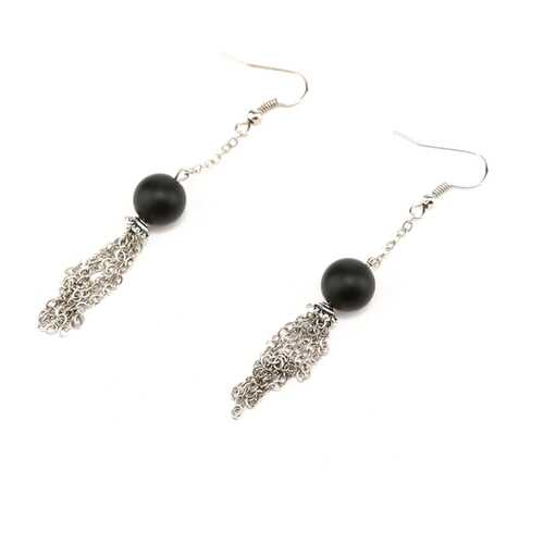 Серьги женские Cotton Club DM Н/К НОЧЬМАЛЦКИСТЬСРГШ коричневые в 585 GOLD